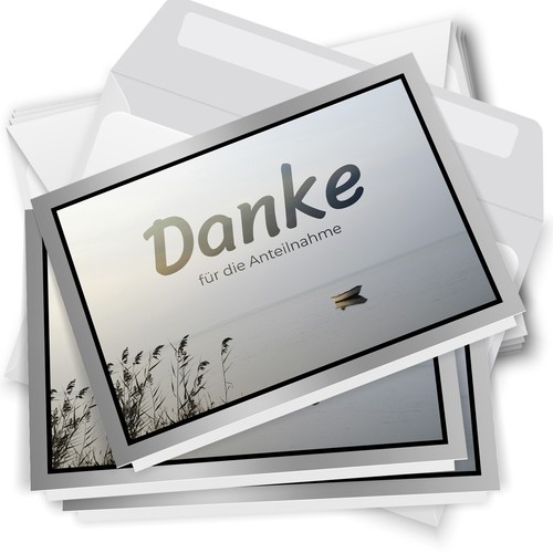 Trauer danksagungskarten - 10,