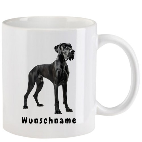 Tasse deutsche dogge schwarz - tasse,