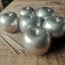  6 x Äpfel Gold Attrappen