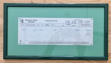 💚DRESDNER BANK - Tagesauszug vom 29.9.1938 im grünen Lackrahmen