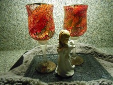 Elambia Glaskelche- 2 Stück -rot