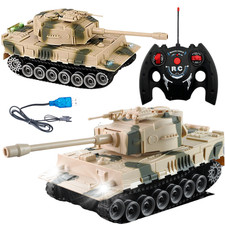 FERNGESTEUERTER PANZER MIT DREHBAREM FASS FERNBEDIENUNG LICHTEFFEKTE USB