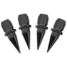 Lautsprecher Spikes Füße zum Einbau, Schwarz/Chrom, HiFi Absorber von Dynavox