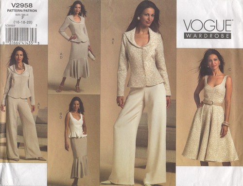 Vogue schnittmuster 2958 jacke - vogue,