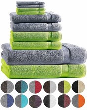 LHT Handtuchset 10er Set Handtücher Gästetücher Waschhandschuhe 2 Farben Mix