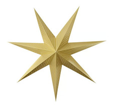 IKEA STRALA Leuchtenschirm Fenster Papierstern, messing/Streifen gold, 90 cm XL