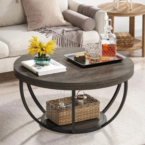 Tribesigns couchtisch rund - couchtisch,