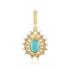 Türkis-Silber-Anhänger mit Varioclip