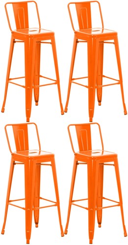 4er set barhocker - mason, orange