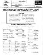 1964 MUSTANG Shop Manuell