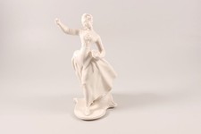 Nymphenburg Bustelli Lalage Commedia dell Arte Porzellanfigur weiß DEFEKT 18,5cm