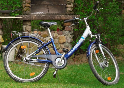 Kinderfahrrad blau silber 24 - kinderfahrrad,