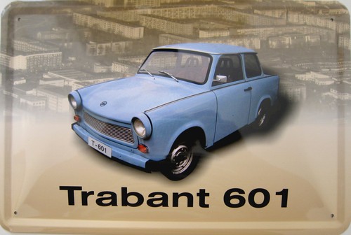 Blechschild 20x30 trabant - -,