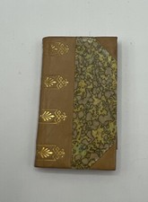 Portemonnaie Taschen Notiz Kalender 1885 Leder Bleistift Antik Alt Puppenstube