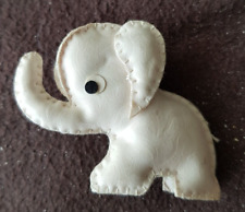 Vintage 50er Jahre: Elefant aus Wachstuch, ca. 45mm hoch, Handarbeit