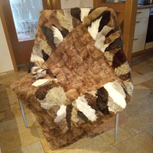 Nerz blaufuchs felldecke - nerz/,