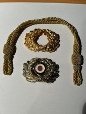 Mützenabzeichen Schirmmütze 2. WK - Eichenlaub - Kokarde - Mützenkordel