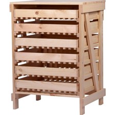 Apfelstiege mit 6 Schubladen Vorratsregal Obsthorde Apfelhorde Gemüse