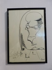 Surrealistischer  Druck einer Handzeichnung von Helmut Gerigk