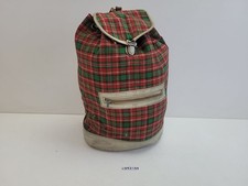 Rucksack Stoff Leder Metall