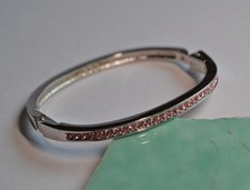 Vintage Swarovski Armreif silber mit rosa Steinen, Armband, Geschenk