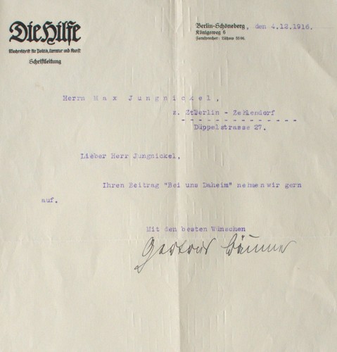 Autograph gertrud bäumer - autograph,