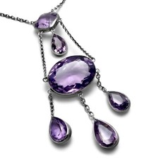 JUGENDSTIL SILBER  AMETHYST