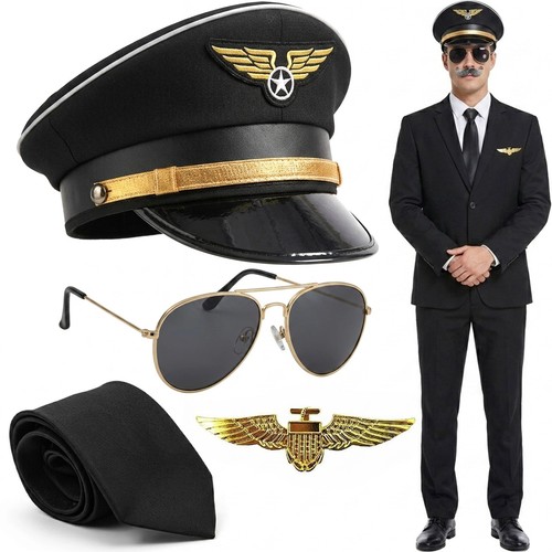 Kapitän pilot kostüm - pilot,