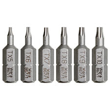 WERA TX Bit für TORX® wahlw. Gr T5 T6 T7 T8 T9 T10 Bits DIN3126 C6.3 L25mm 867/1