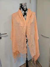 XXL Schal Apricot Fransen Tuch