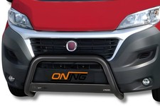 Edelstahl Frontbügel SCHWARZ für FIAT DUCATO Maxi & Camper ab 2014
