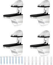 ® 4 Stück Verstellbare Glasregal Halterung, Glasbodenträger Glashalter Wandmonta