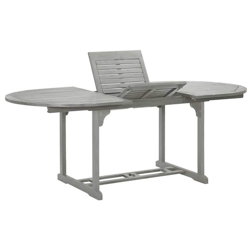 Gartentisch grau 200x100x75 - grau,