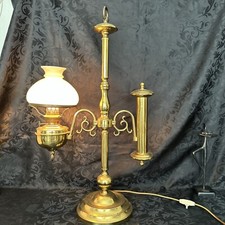 Messing Tischlampe Glasschirm