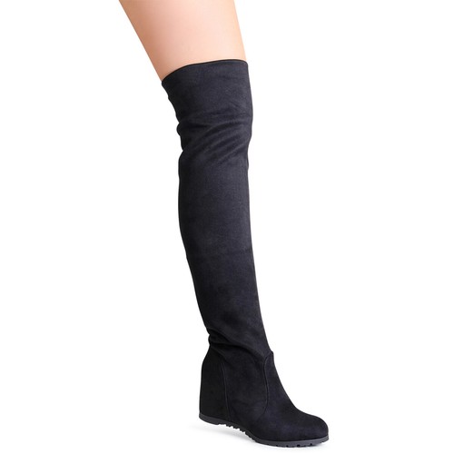 Damenschuhe keil overknees - damenschuhe,