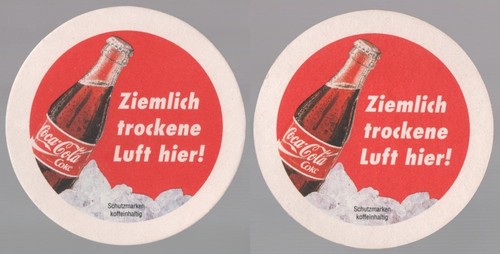 Alter bierdeckel coca cola - coca,
