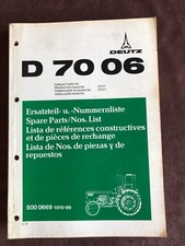 Deutz D 7006 Ersatzteilliste