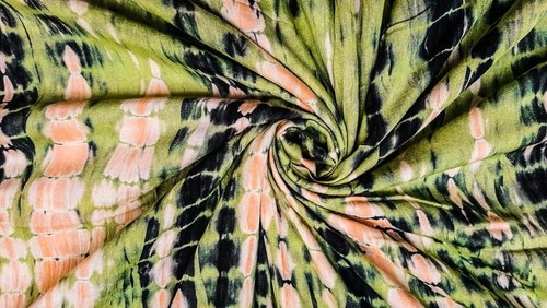 Viskose stoff grün batik - stoff,