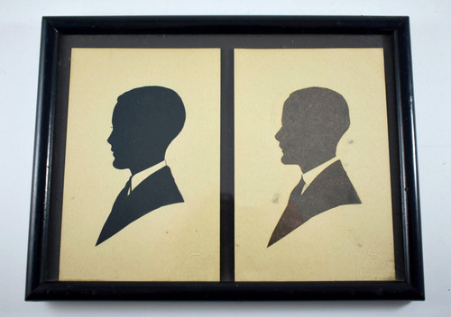 Antikes silhouettenportrait - antikes,