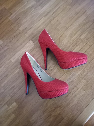 Rot glitzernde high - rot, heels