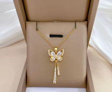 Damen Halskette Schmetterling