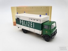 Busch Mercedes LP 809 Kasten „Polizei Vorsicht Pferde“ 40765 - 1:87 - /BUB293