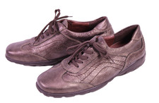 Theresia M. Schnürschuhe Damen Schuhe Leder Gr. 37 bronze metallic Sneaker CR189