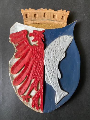 Kuestrin wappen holzrelief - ,
