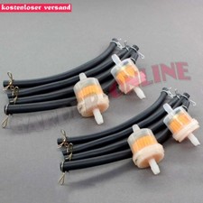 4x Kraftstofffilter Benzinfilter mit Schlauch Dirtbike Pocketbike ATV 6mm - 8mm