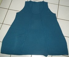 STRICK Oberteil Überwurf Gr. 46 48 50 Feinstrick ZIPFEL Tunika Hängerchen Petrol