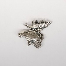 Elch Geweih Kopf Pin Anstecknadel Anstecker Hut Schmuck Button Pinwand Deko Neu