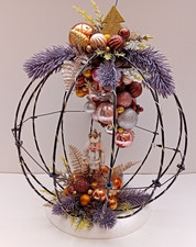 * Lichterkugel, braun-gold, mit Nussknacker * 140 Led´s, Ø 30 cm, Weihnachten