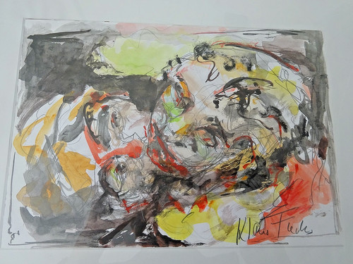 Abstrakte aquarell zeichnung - abstrakte,