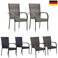 2/4/6x Gartenstuhl Poly Rattan